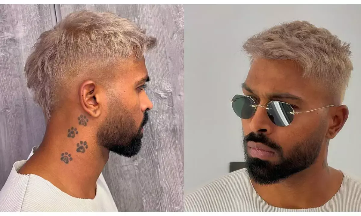 hardik pandya new hair style