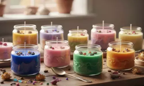 DIY decorative candles