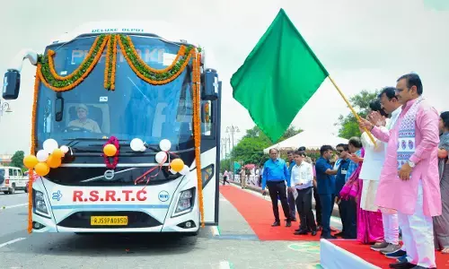 Rajasthan CM bus inauguration