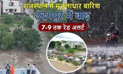 rajasthan weather alert udaipur flood news, imd red alert heavy rains