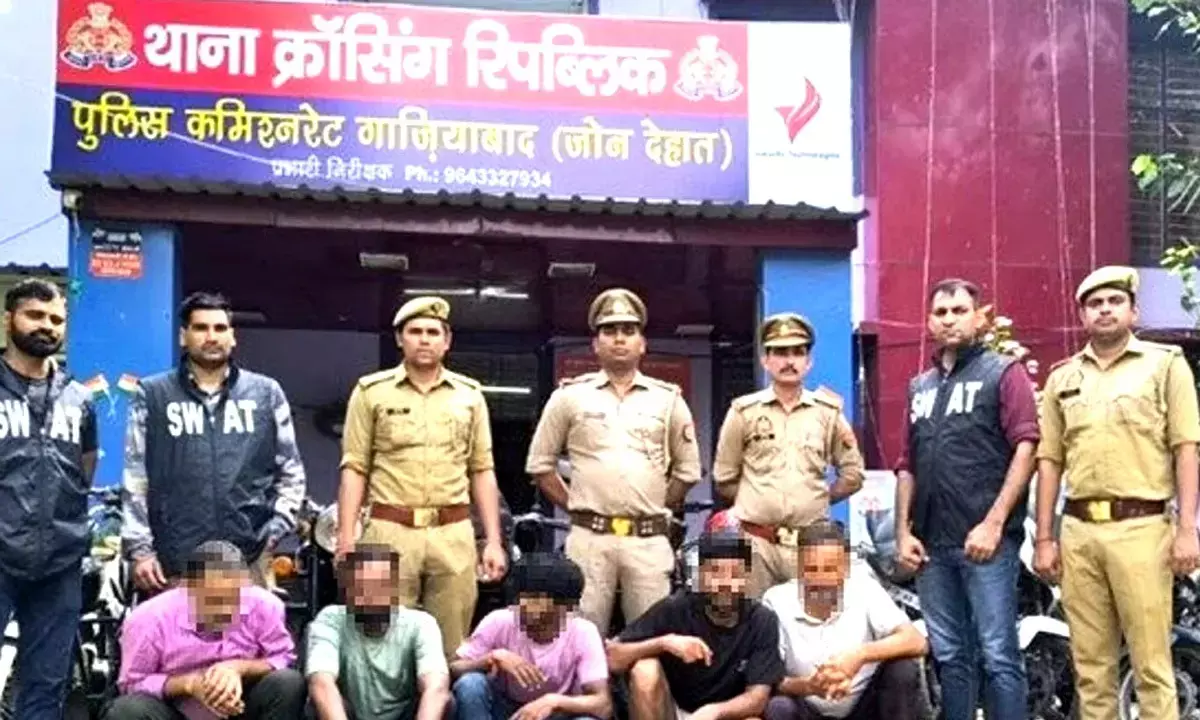Vehicle theft gang arrested by ghaziabad police