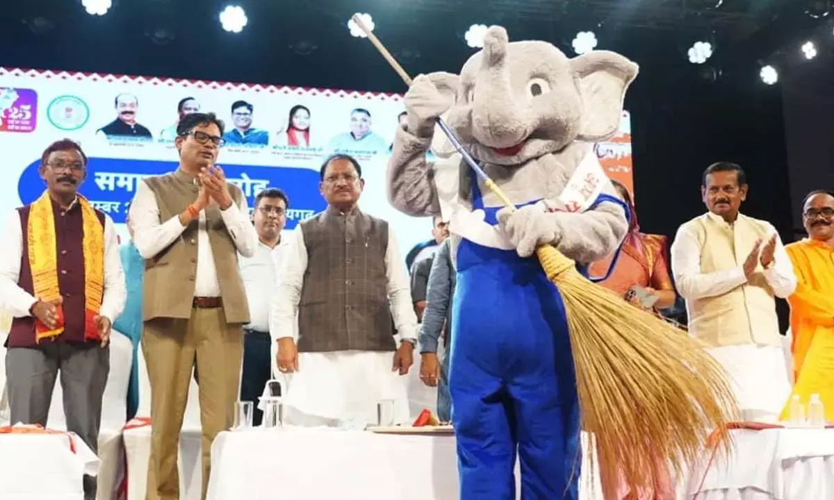 रायगढ़ में स्वच्छता जागरूकता के लिए शुभंकर