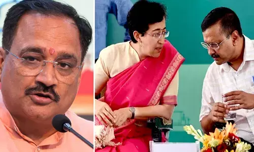 Virendra Sachdeva, Atishi and Arvind Kejriwal