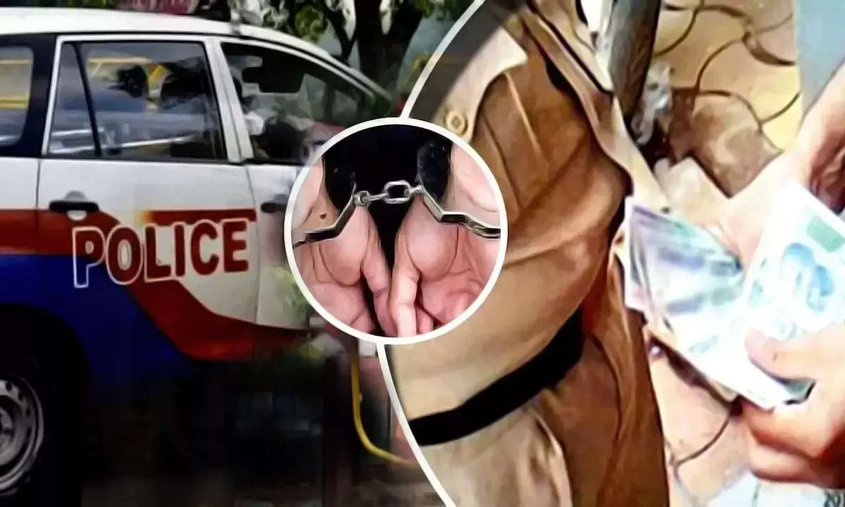 दिल्ली पुलिस का ASI रिश्वत लेते रंगे हाथ गिरफ्तार, टीम को देख हवा में उछाले नोट