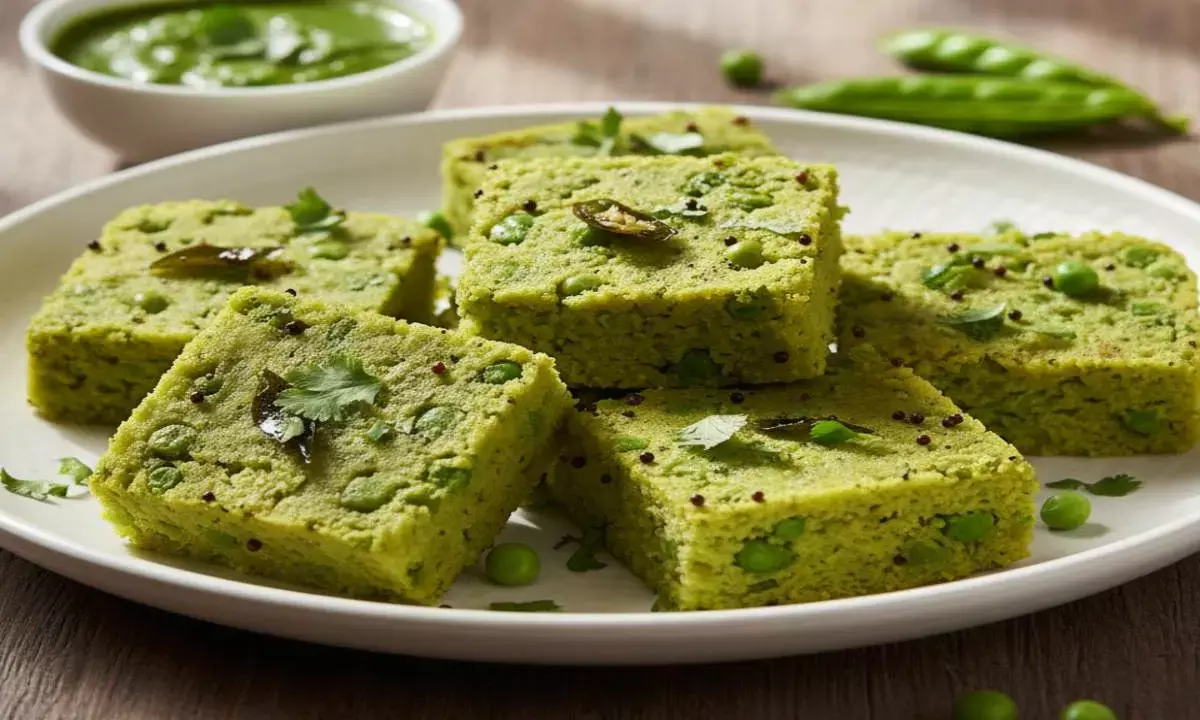 how to make matar dhokla at home