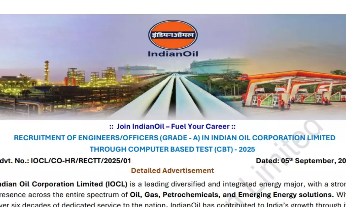 IOCL Grade A Recruitment 2025 IOCL Grade A Recruitment 2025