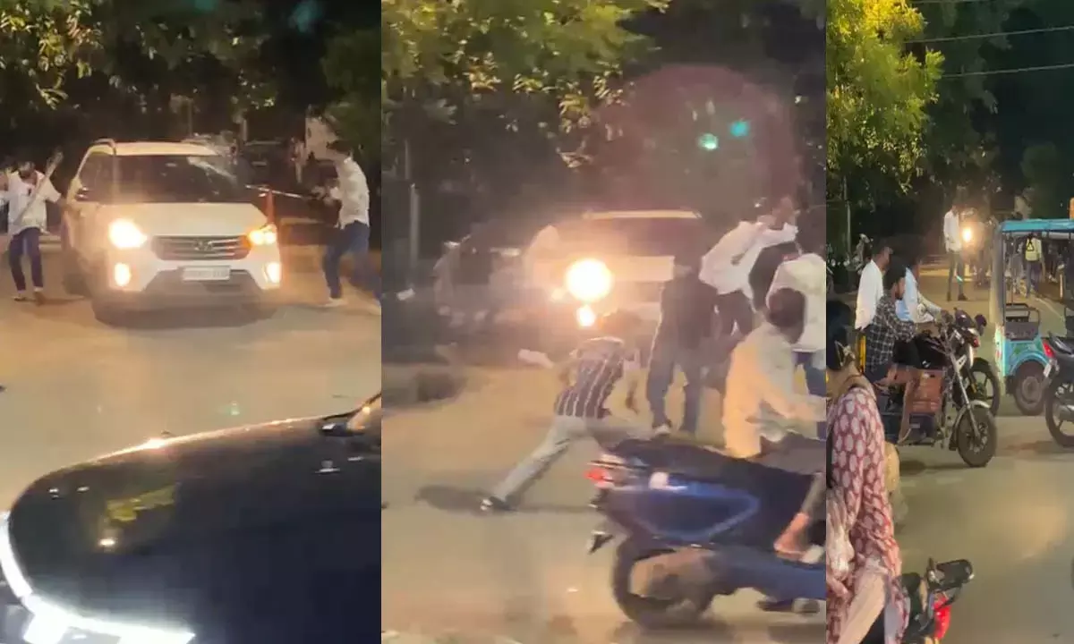 थम ही नहीं रही गुंडागर्दी : सरेआम दो गुटों ने जमकर भांजी लाठी, बरसाए पत्थर, कार से कुचलने की कोशिश भी