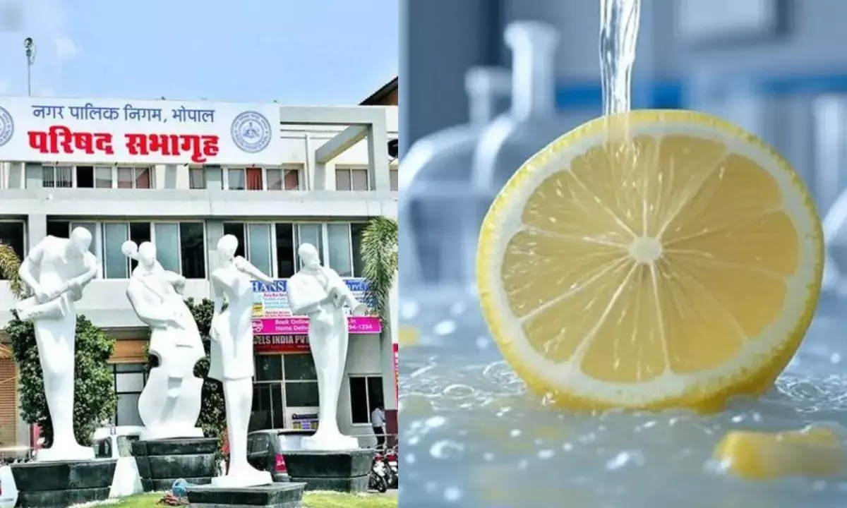 bhopal nagar nigam bioenzyme lemon waste water purification