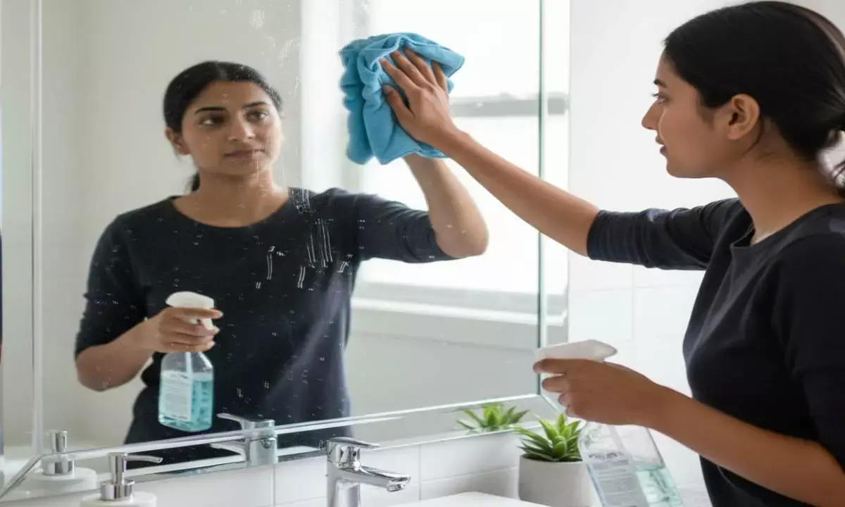 how to clean mirror at home