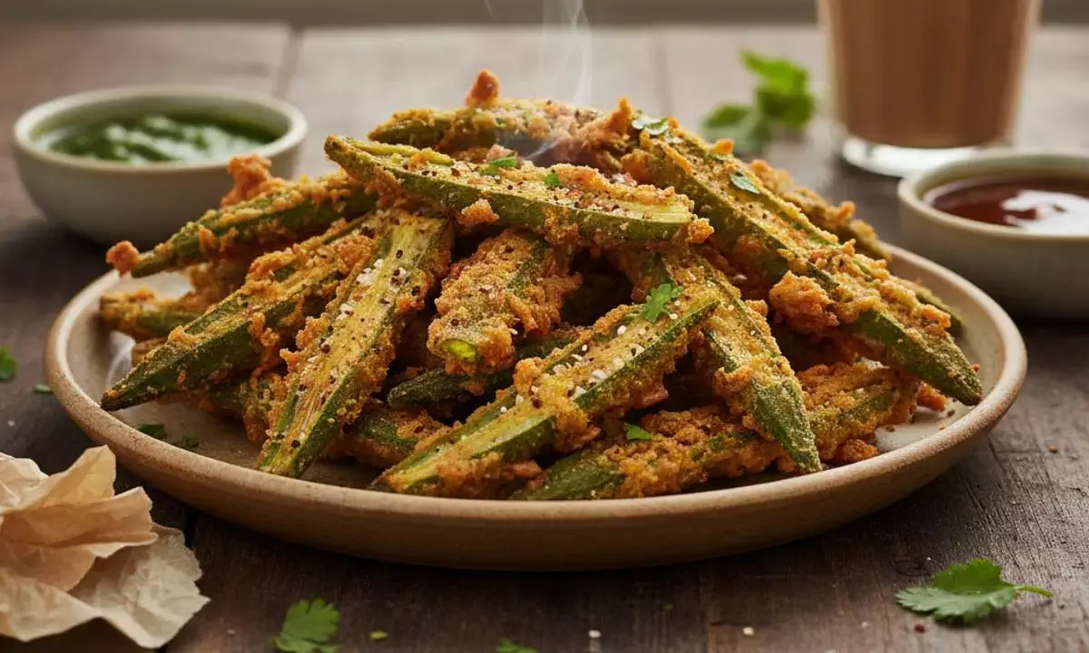 how to make bhindi pakoda