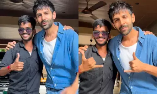 कार्तिक आर्यन से मिलने पहुंचा दिव्यांग फैन| Video Viral