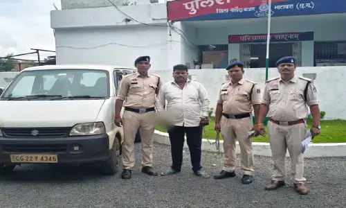 फरार मवेशी तस्कर पकड़ाया : पुलिस ने आरोपी को पलारी से किया गिरफ्तार