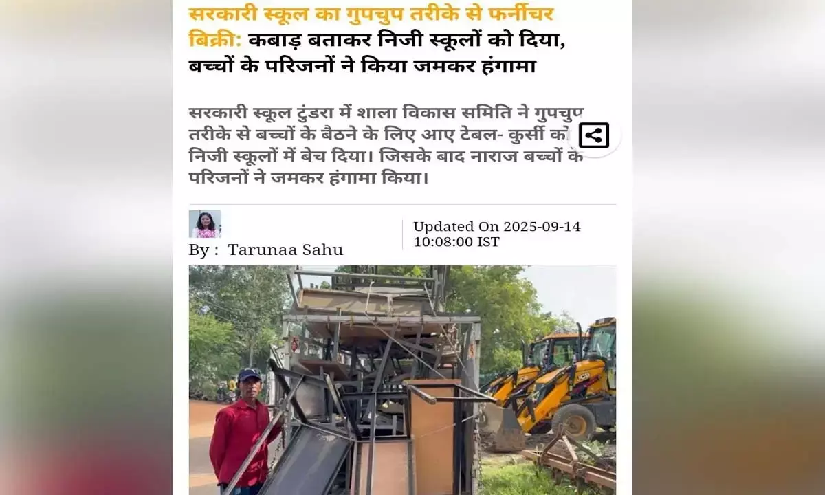 फर्नीचर बिक्री मामले में कलेक्टर ने लिया संज्ञान