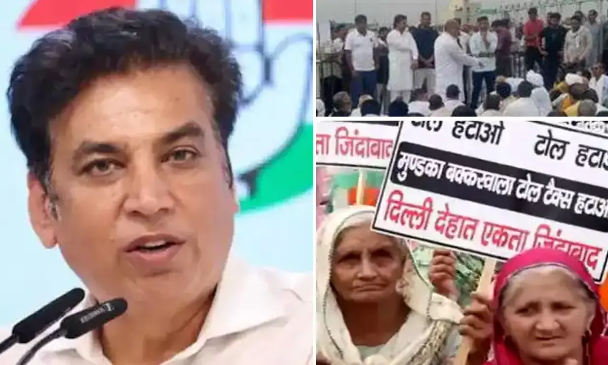 Devendra Yadav Supported Delhi Dehat Farmer Protest for Toll Free