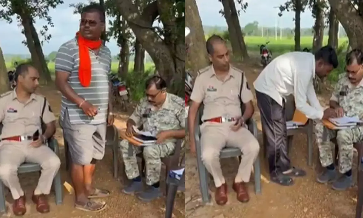 मौके पर मौजूद पुलिस