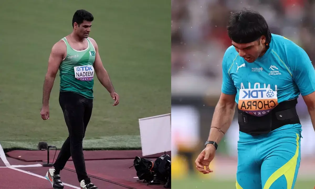 World Athletics Championship 2025 Neeraj Chopra vs Arshad Nadeem Handshake Controversy World Athletics Championship 2025 Neeraj Chopra vs Arshad Nadeem Handshake Controversy