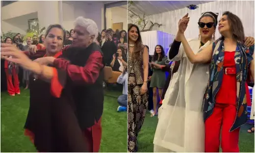 बर्थडे पर शबाना आजमी-जावेद अख्तर का रोमांटिक अंदाज, रेखा संग माधुरी-उर्मिला ने किया जमकर डांस