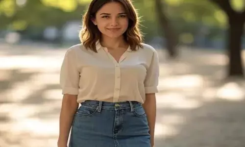 डेनिम स्कर्ट और जीन्स