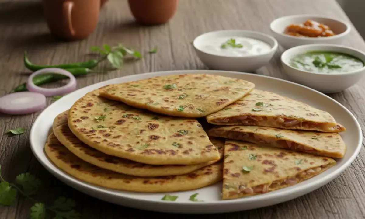 onion paratha recipe pyaz ka paratha