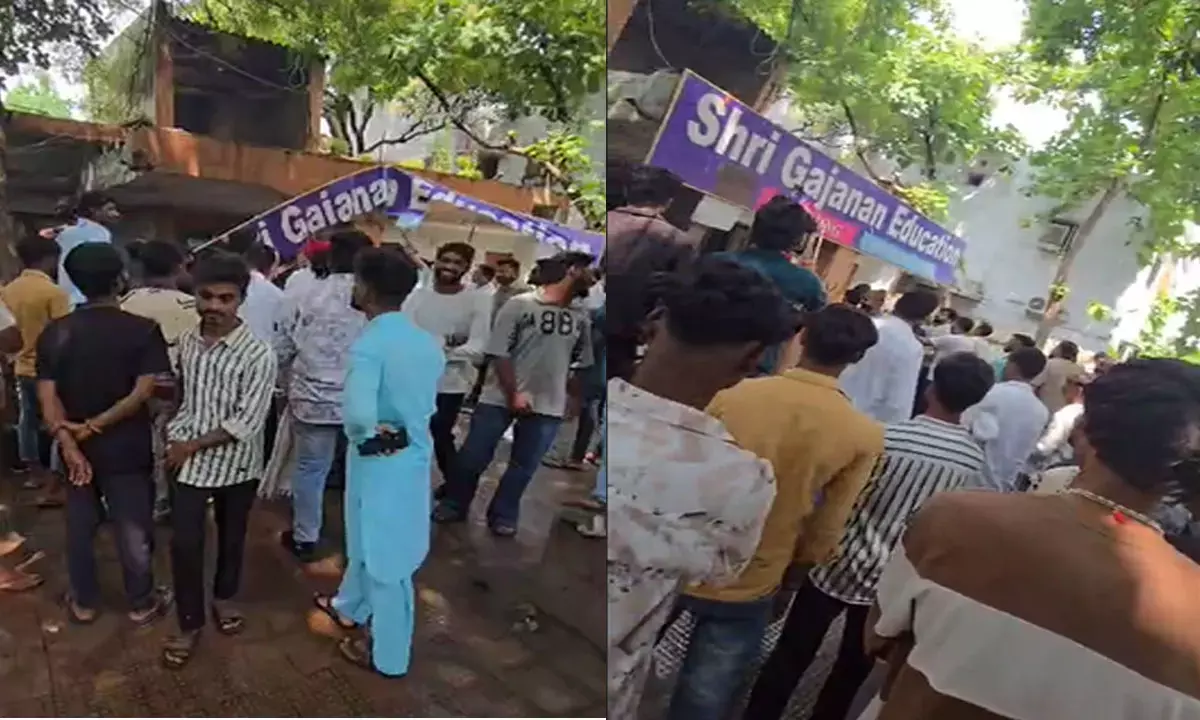 श्री गजानंद एजुकेशन में तोड़फोड़