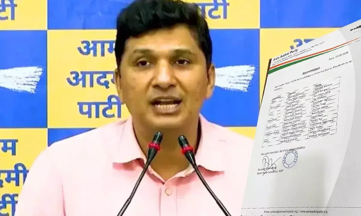 Saurabh Bhardwaj Announces New District Presidents In Delhi