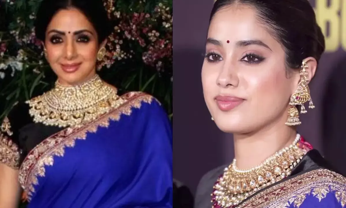होमबाउंड प्रीमियर में जान्हवी कपूर का रॉयल अंदाज़, मां श्रीदेवी की साड़ी में दिखीं बेहद ख़ूबसूरत।