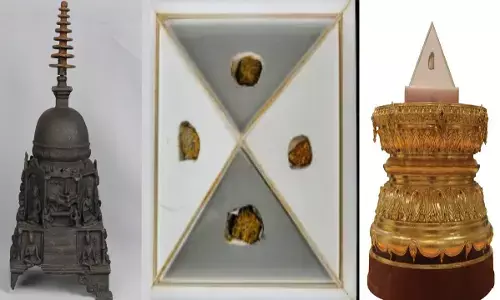 भगवान बुद्ध के पवित्र अवशेष काल्मिकिया में प्रदर्शित, उपमुख्यमंत्री मौर्य करेंगे नेतृत्व