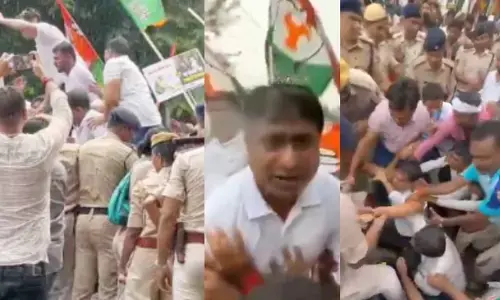 Youth Congress, Protest Patna, Uday Bhanu Chib, Vot Chori