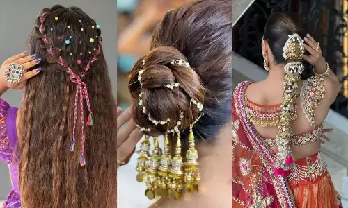 गरबा लुक के लिए हेयर स्टाइल