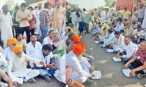 farmers protest road jam kurukshetra