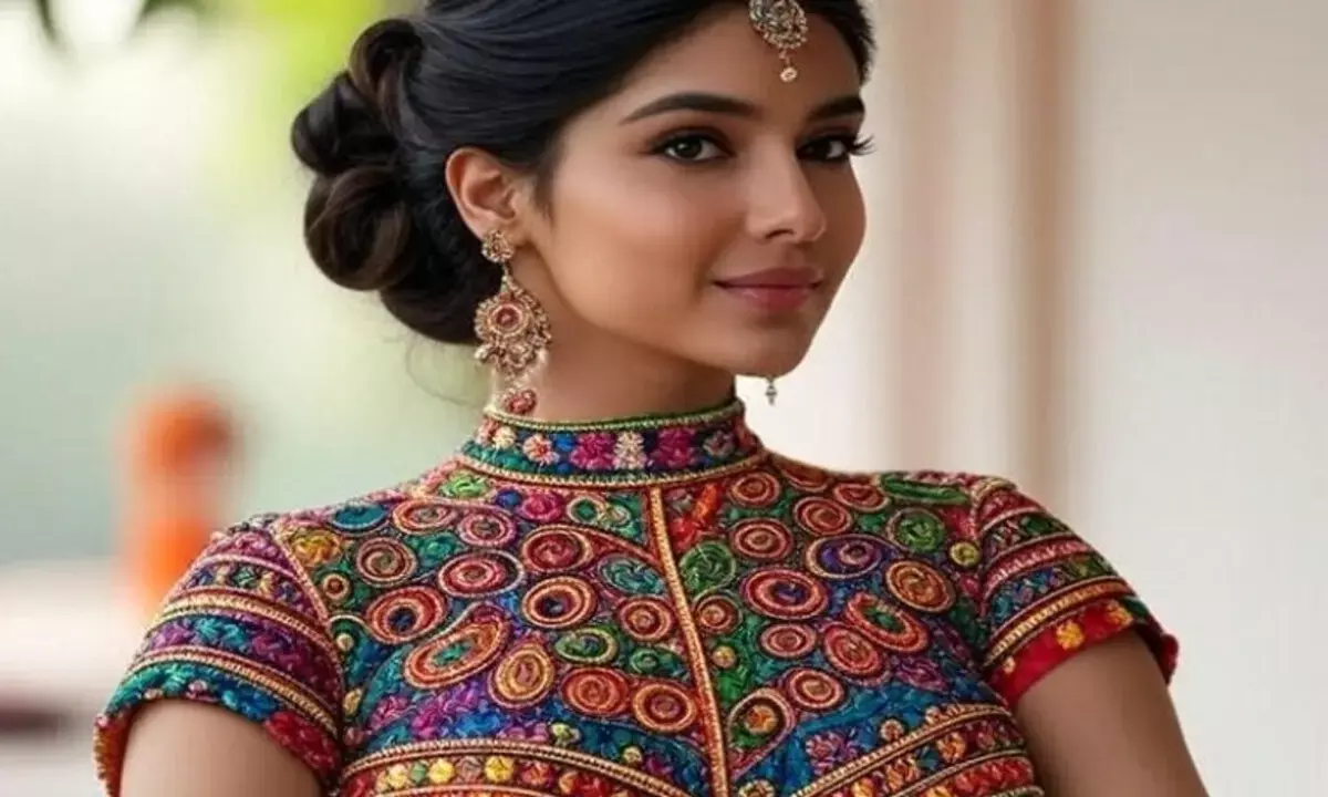 गरबा नाइट के लिए खूबसूरत ब्लाउज