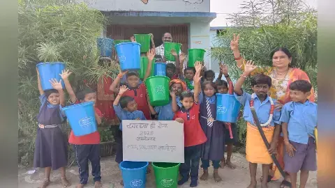 स्वच्छता पखवाड़ा पर अनूठी पहल : विद्यार्थियों के साथ ग्रामीणों को भी दिलाई गई स्वच्छता की पहल