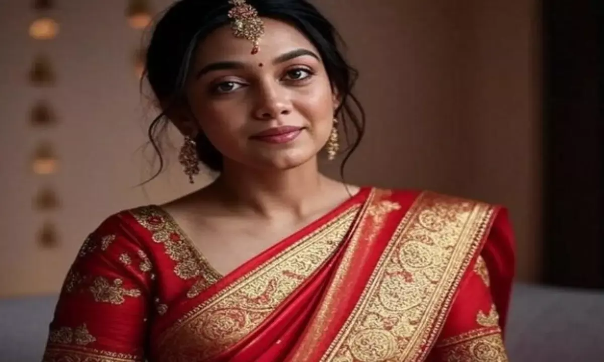 दशहरे के लिए खूबसूरत साड़ी