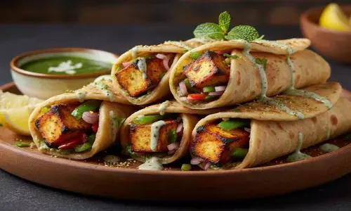 how to make paneer tikka rolls recipe