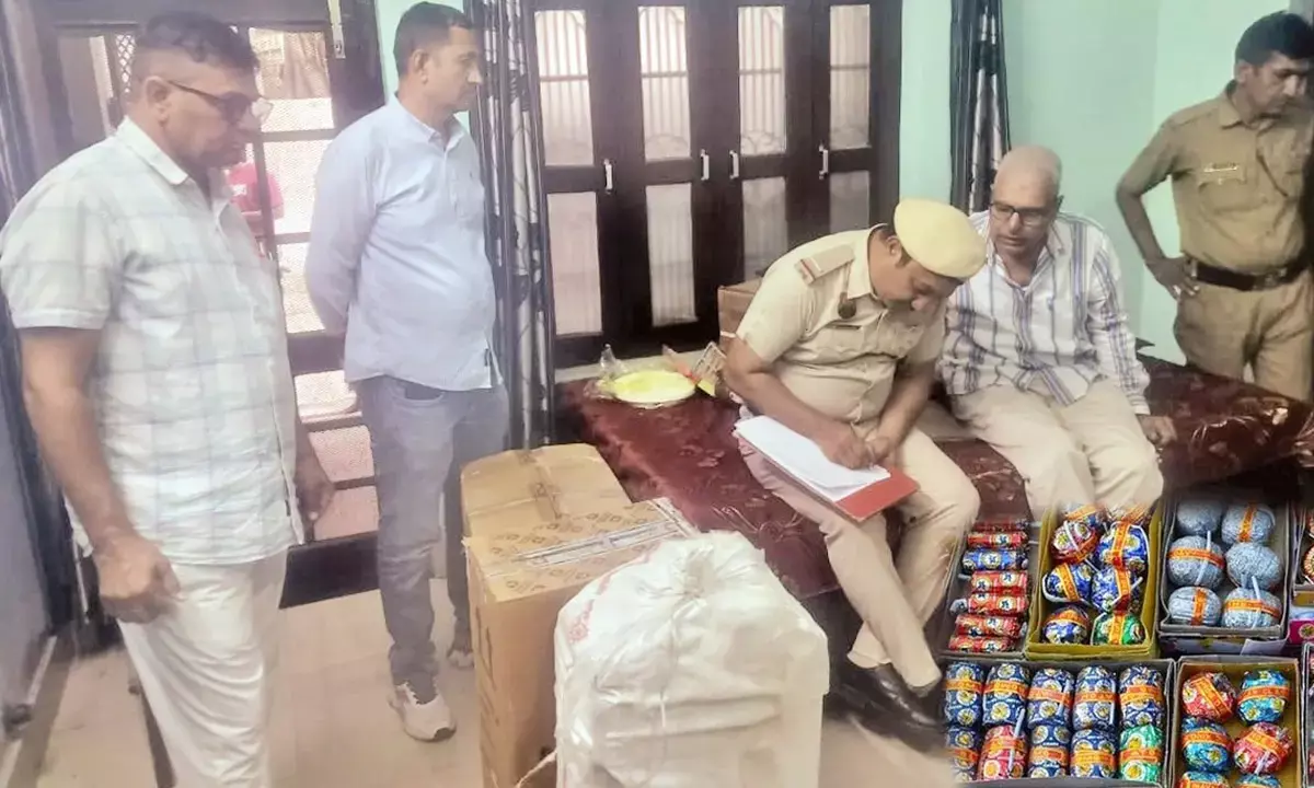 cm flying raid jind crackers seized