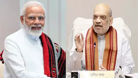 प्रधानमंत्री नरेंद्र मोदी और गृहमंत्री अमित शाह प्रधानमंत्री नरेंद्र मोदी और गृहमंत्री अमित शाह