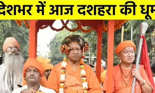CM Yogi Adityanath shobhyatra ine Gorakhpur
