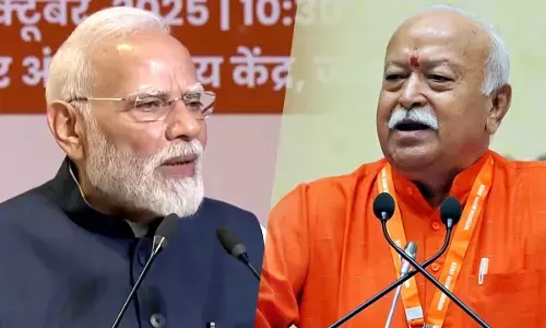 PM Modi and Mohan Bhagwat on RSS