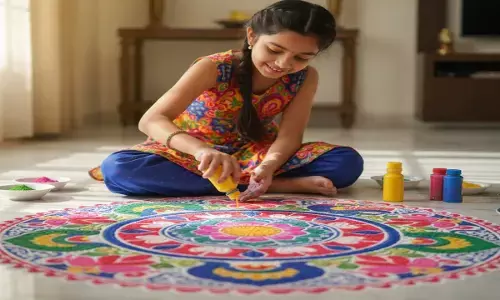 how to make rangoli colors at home
