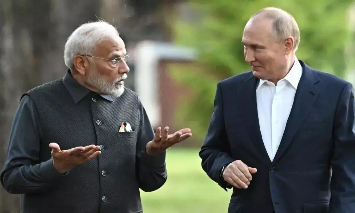 Russian President Vladimir Putin and Prime Minister Narendra Modi