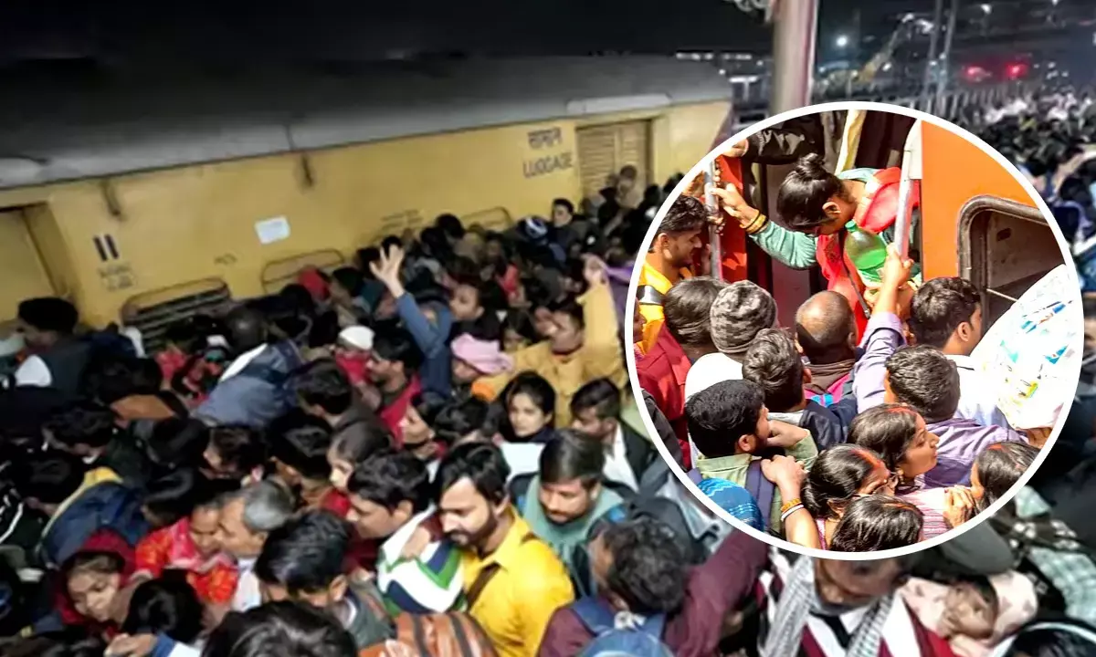 Holding area at New Delhi station. Holding area at New Delhi station.