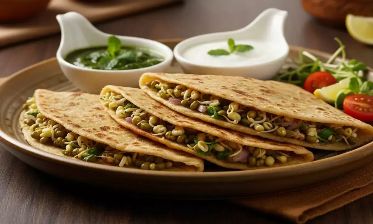 how to make sprouts paratha