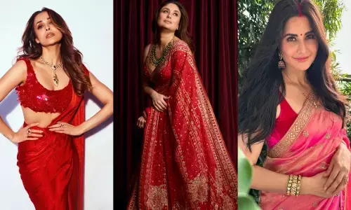 करवाचौथ पर पहनें इन बॉलीवुड हसीनाओं जैसी लाल साड़ी करवाचौथ पर पहनें इन बॉलीवुड हसीनाओं जैसी लाल साड़ी