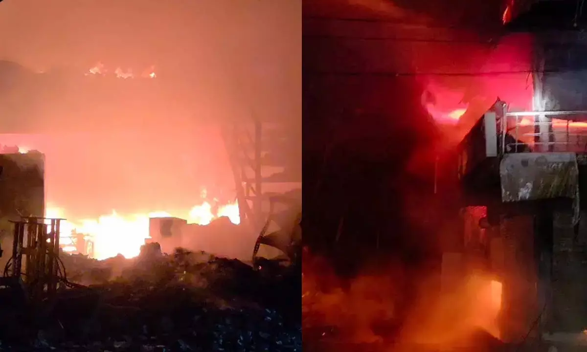 चार दुकानों में लाखों का सामान जलकर खाक, घंटों बाद पाया जा सका काबू