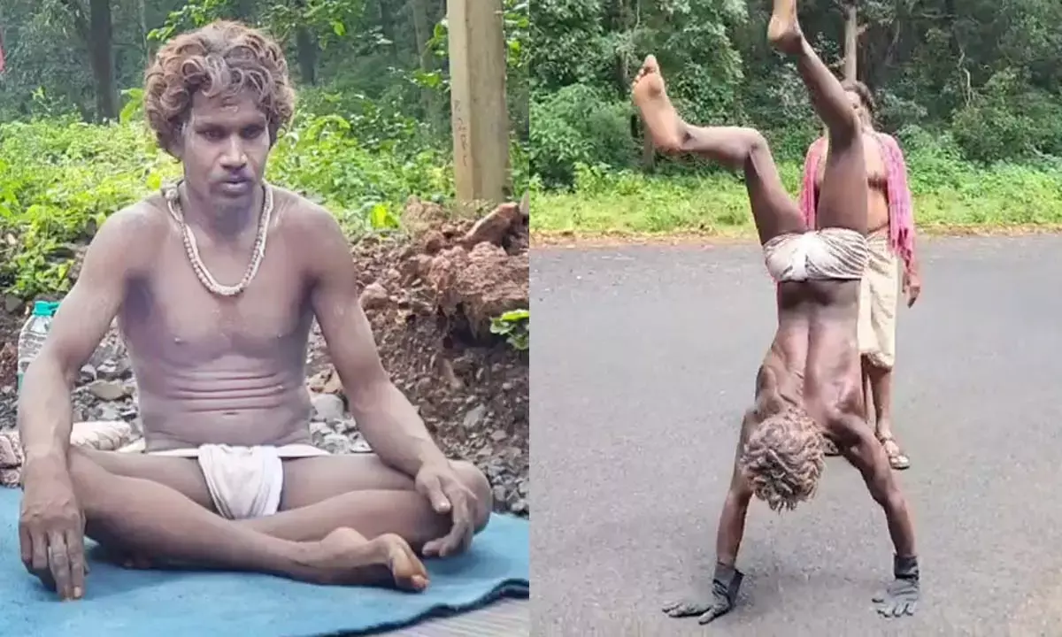 हाथों पर चलकर नर्मदा परिक्रमा का कठोर तप