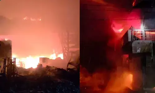 चार दुकानों में लाखों का सामान जलकर खाक, घंटों बाद पाया जा सका काबू