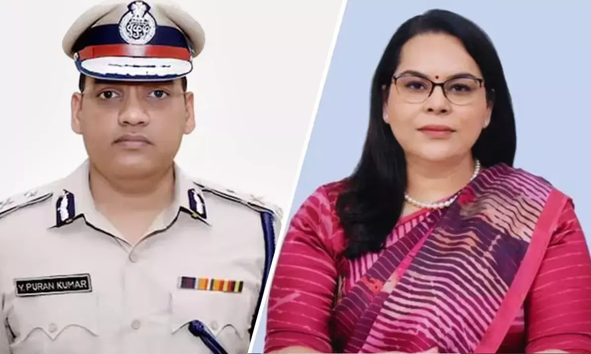 IPS Officer Y Puran Kumar and his Wife Amnit P Kaur