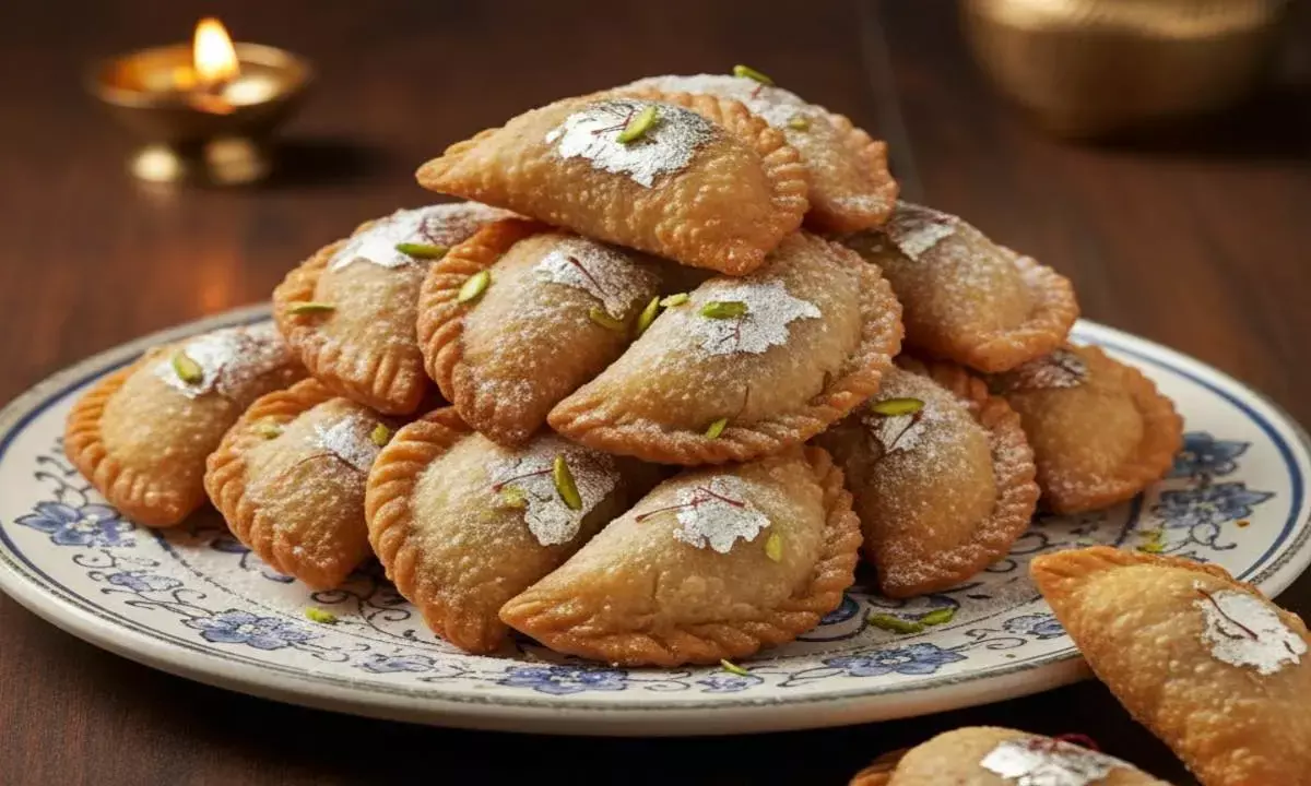 Mawa Gujiya recipe in hindi