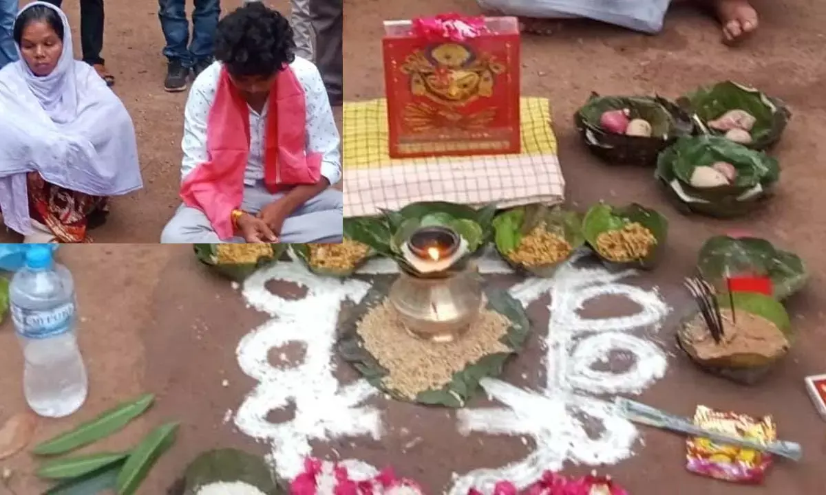 मतांतरित परिवार ने की घर वापसी : पूजा-पाठ और मंत्रोच्चार के बीच पुन: सनातन धर्म को अपनाया