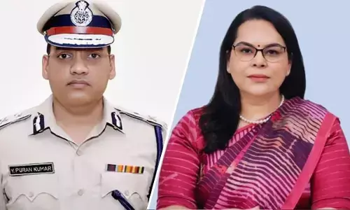 IPS Officer Y Puran Kumar and his Wife Amnit P Kaur